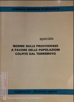 speciale NORME SULLE PROVVIDENZE A FAVORE DELLE POPOLAZIONI COLPITE DAL TERREMOTO